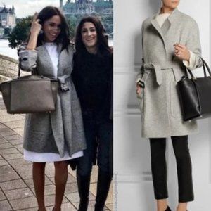 Burberry London Gray Heronsby Wool Coat
